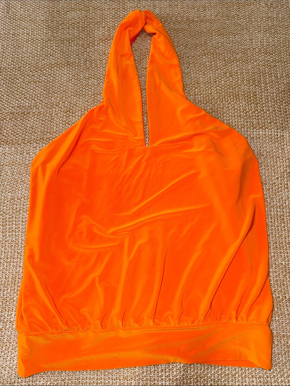 Express Bright Orange Halter Tank